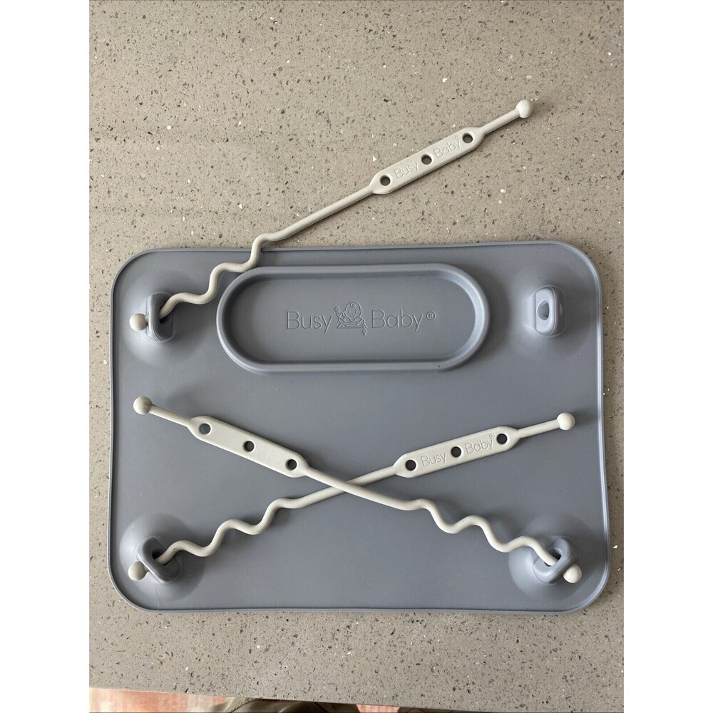 SUCTION PLACEMAT Silicone Adjustable Tethers BPA Free Like Busy Baby Mat READ